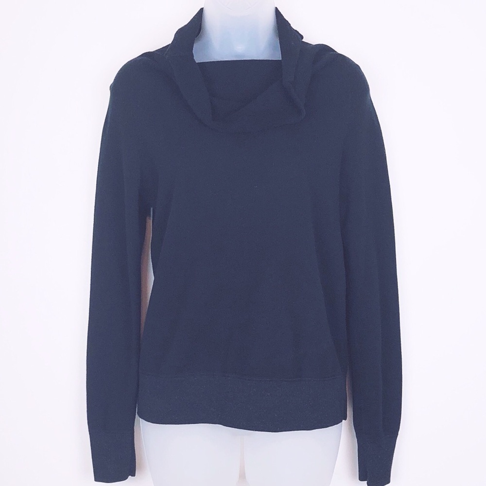 JAMES PERSE COWL NECK SWEATER BLACK M